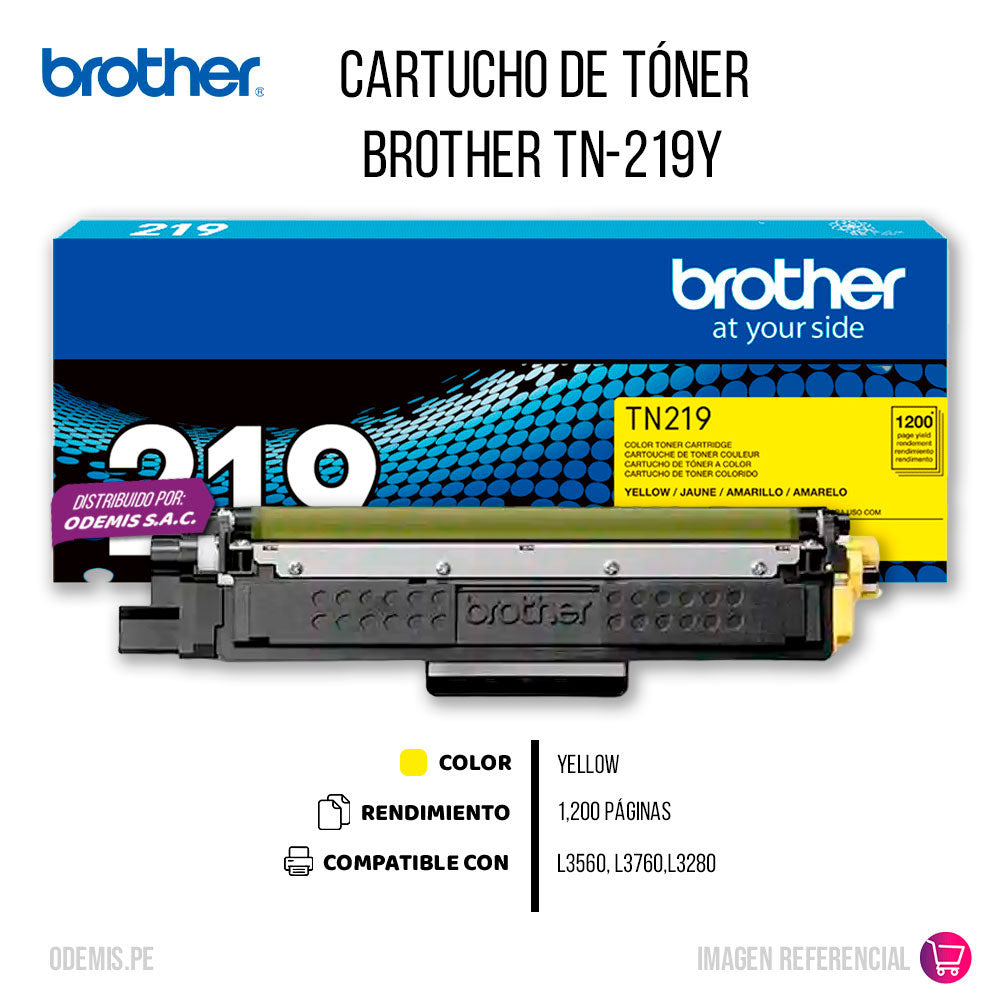Toner Brother TN-219Y Yellow 1.2K Pag HL L3280CDW Original