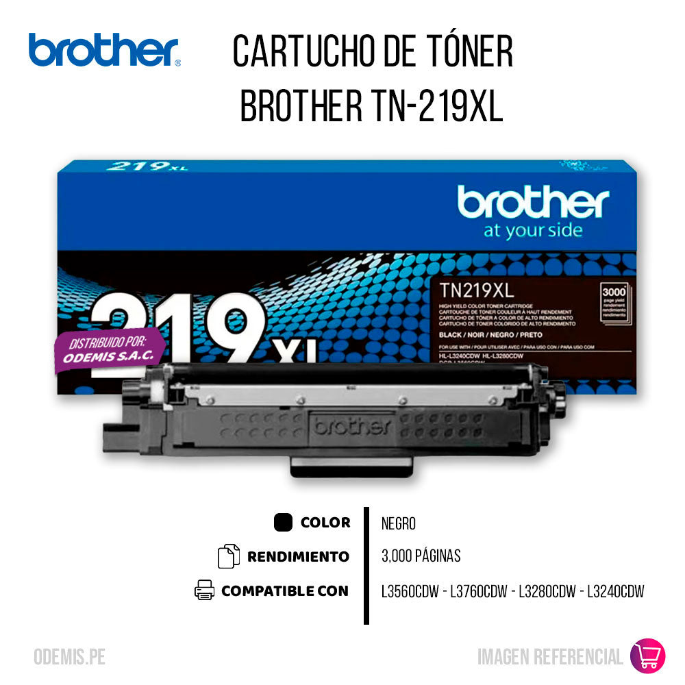 Toner Brother TN-219Xlbk Black 3.0K Pag L3280Cdw, Hl L3240Cdw Original