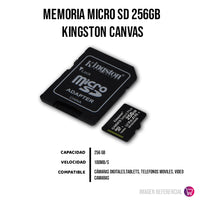 Memoria SD Kingston 256GB Canvas Select Plus Original
