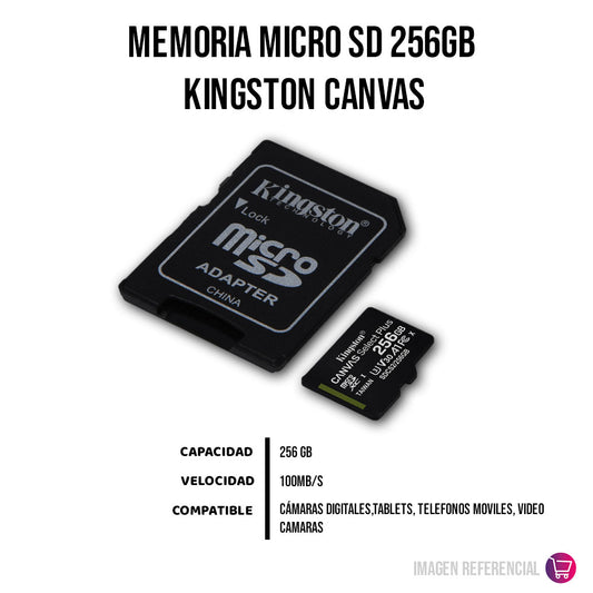 Memoria SD Kingston 256GB Canvas Select Plus Original