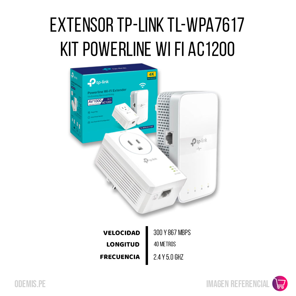 Router Tp Link TL-WPA7617 KIT AC1200 Powerline 5G 300Mbps Original