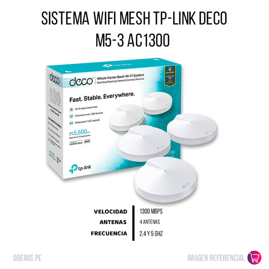 Sistema Wifi Mesh TP-Link AC1300 Pack x2, Doble Banda, 1267 Mbps Original