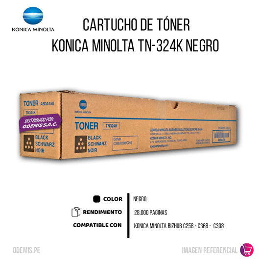 Tóner Konica Minolta TN-324K original Negro