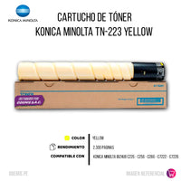 Tóner Konica Minolta TN-324C Cian 26K Pag C226 original