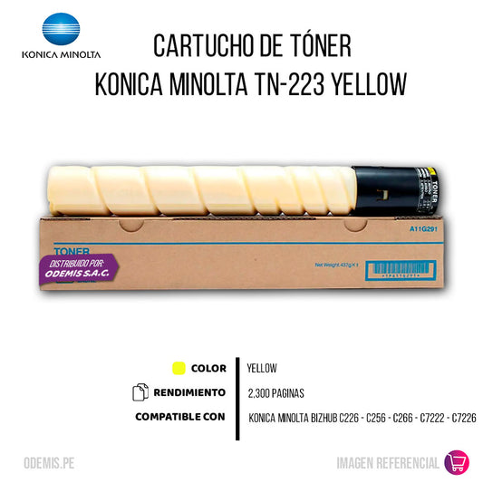 Tóner Konica Minolta TN-324C Cian 26K Pag C226 original