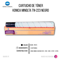 Toner Konica Minolta TN-223K Black 2.3K Pag C226 Original