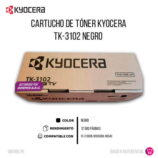 Toner Kyocera TK-3102 Negro 12.5K Pag FS-2100DN Original