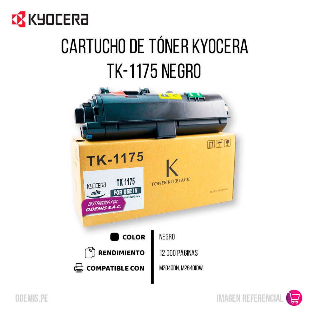 Toner Kyocera TK-1175 Negro 12K Pag M2040dn Original