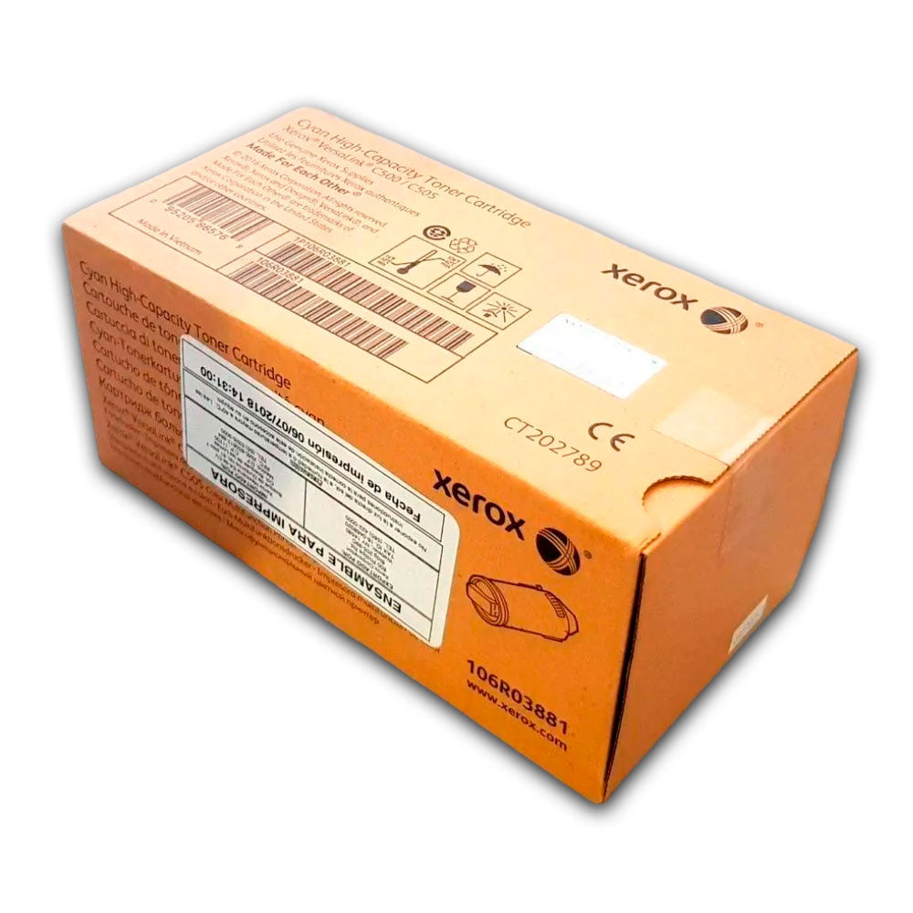 Toner Xerox 106R03881 Cian 5.2K Pag VersaLink C500 Original