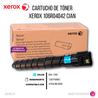 Toner Xerox 106R04042 Cyan 7.600 Pág. C8000 Original