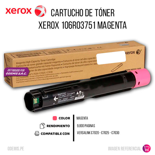 Toner Xerox 106R03751 Magenta 9800 Pág. C7030 Original