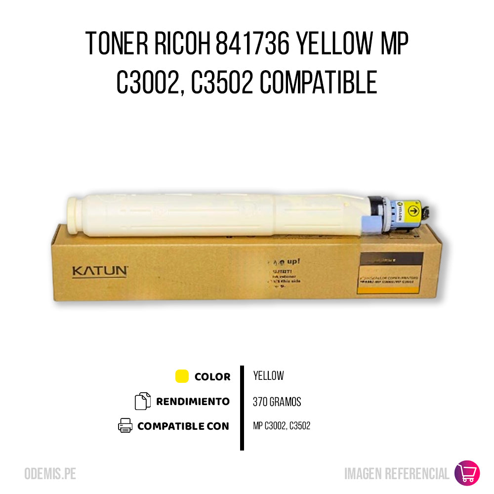 Toner Ricoh 841648 Yellow 18K Pág. C3002. C3502 Compatible