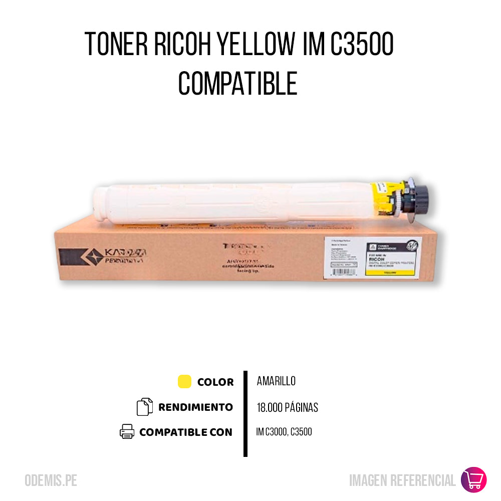 Toner Ricoh 842252 Yellow 19K Pág. C3000. C3500 Compatible