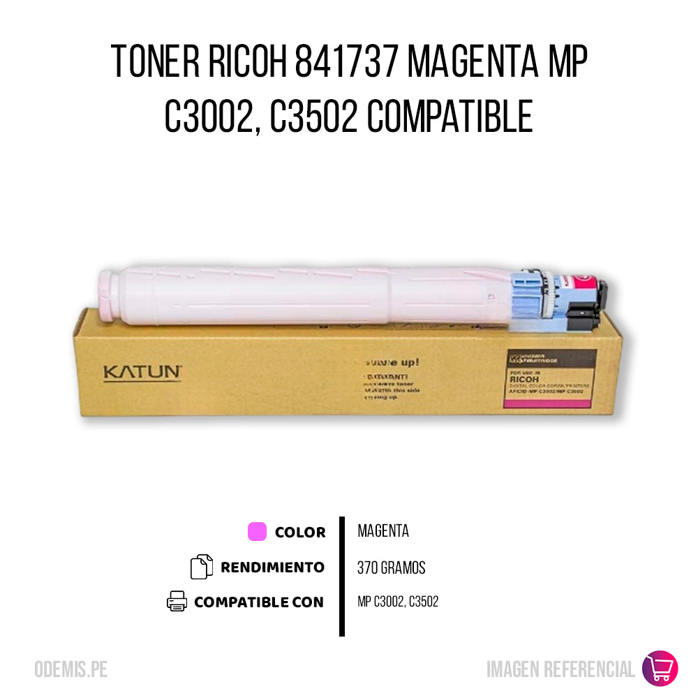 Toner Ricoh 841649 Magenta 18K Pág. C3002. C3502 Compatible
