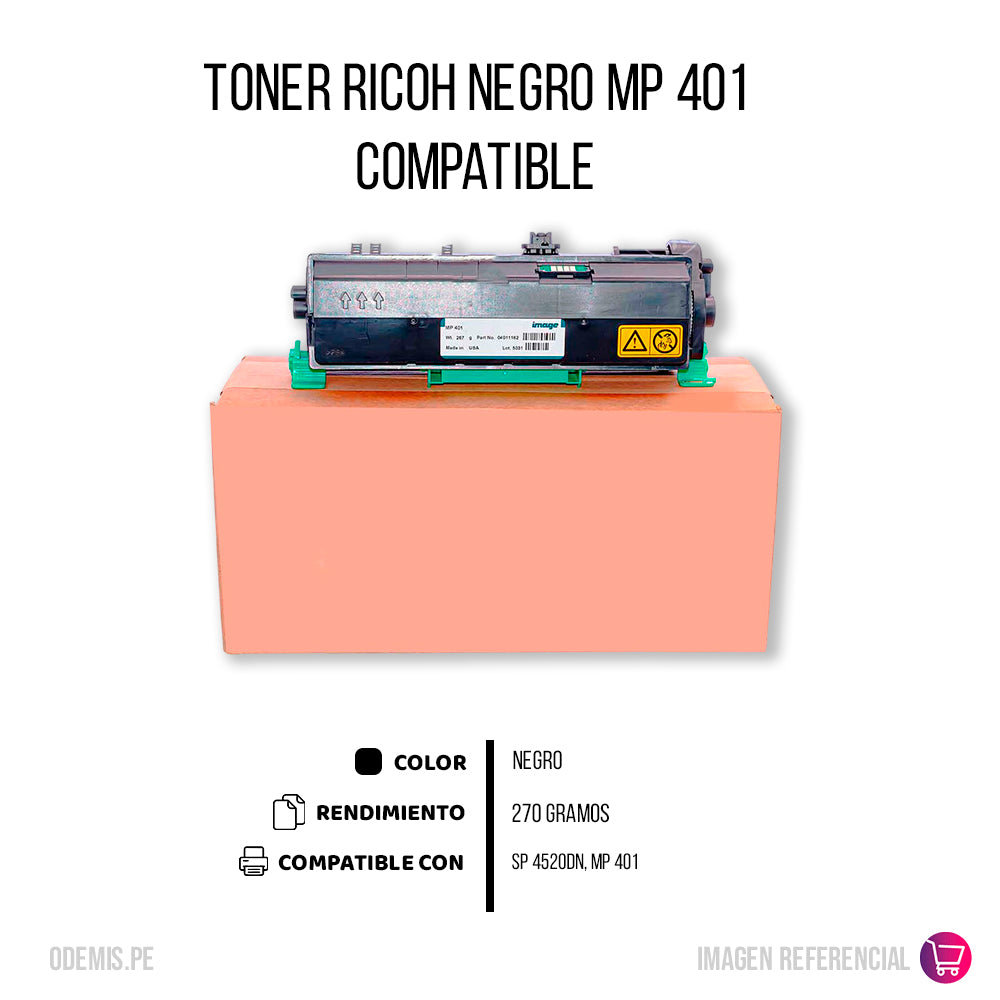 Toner Ricoh 841886 Negro 270g 401. 402 Compatible