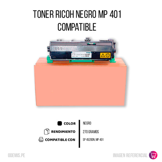 Toner Ricoh 841886 Negro 270g 401. 402 Compatible