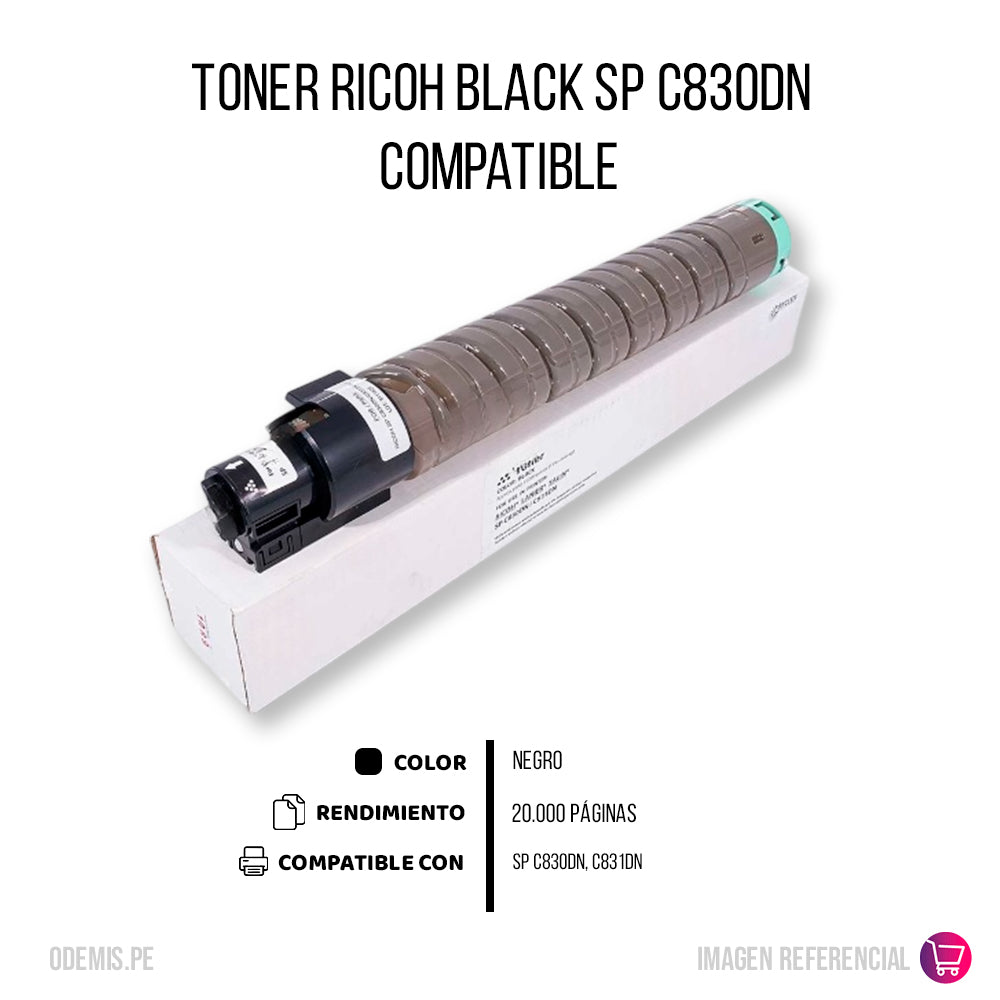 Toner Ricoh 821181 Negro 20K Pág. SP-C830DN Compatible