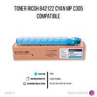 Toner Ricoh 842122 Cian 83g C305. C305SP Compatible