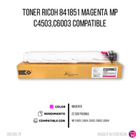Toner Ricoh 841851 Magenta 455g Mp C4503 Compatible