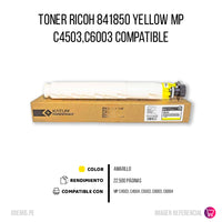 Toner Ricoh 841850 Yellow 437g C4503. C4504 Compatible