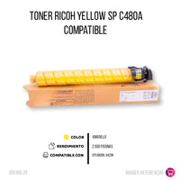 Toner Ricoh 821256 Yellow 34K Pág. SP-C840A Compatible