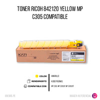 Toner Ricoh 841593 Yellow 83g Mp C305 Compatible