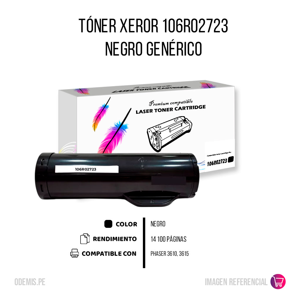Toner Xerox 106R02723 Negro 14.1K Pág. WC 3610 Compatible