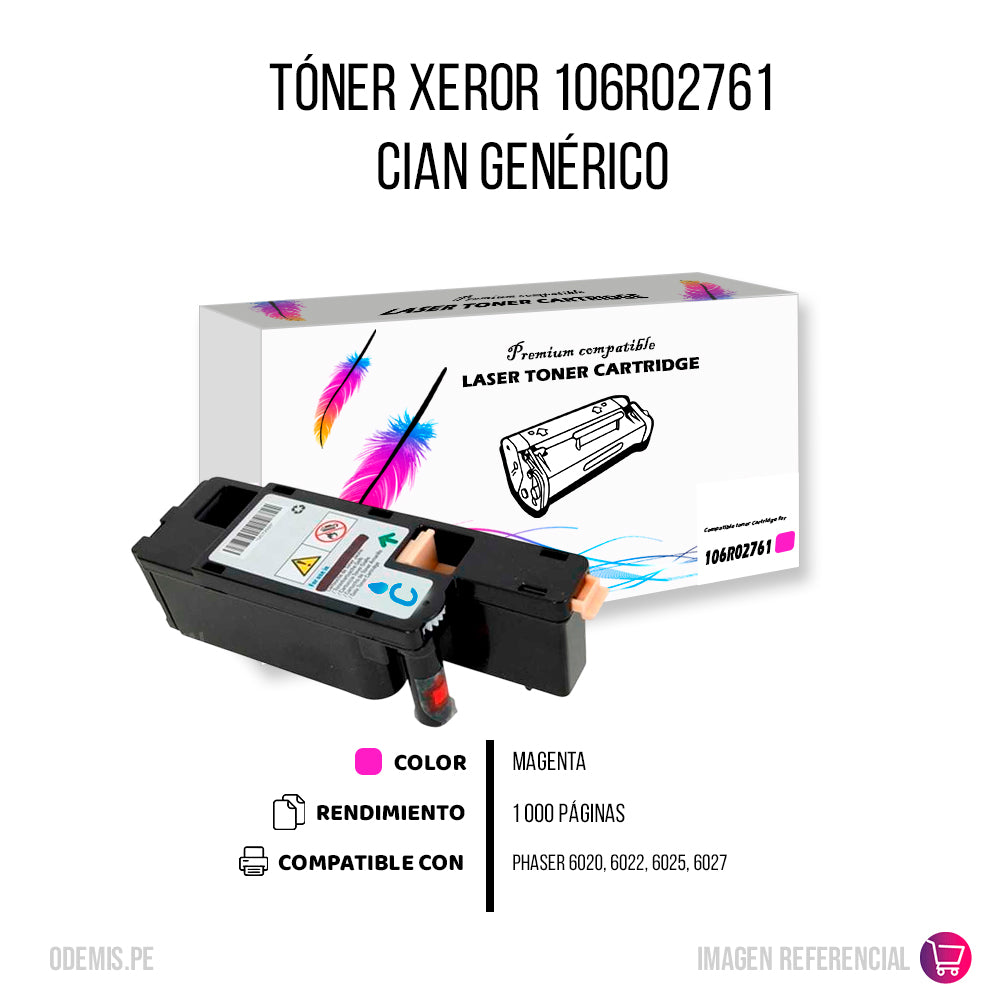 Xerox 106R02761 Magenta 1K Pág. 6020. 6022 Compatible