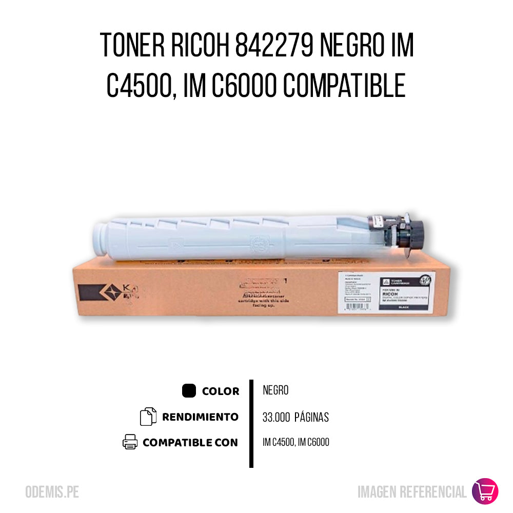 Toner Ricoh 842279 Negro 544g IM C4500. IM C6000 Compatible