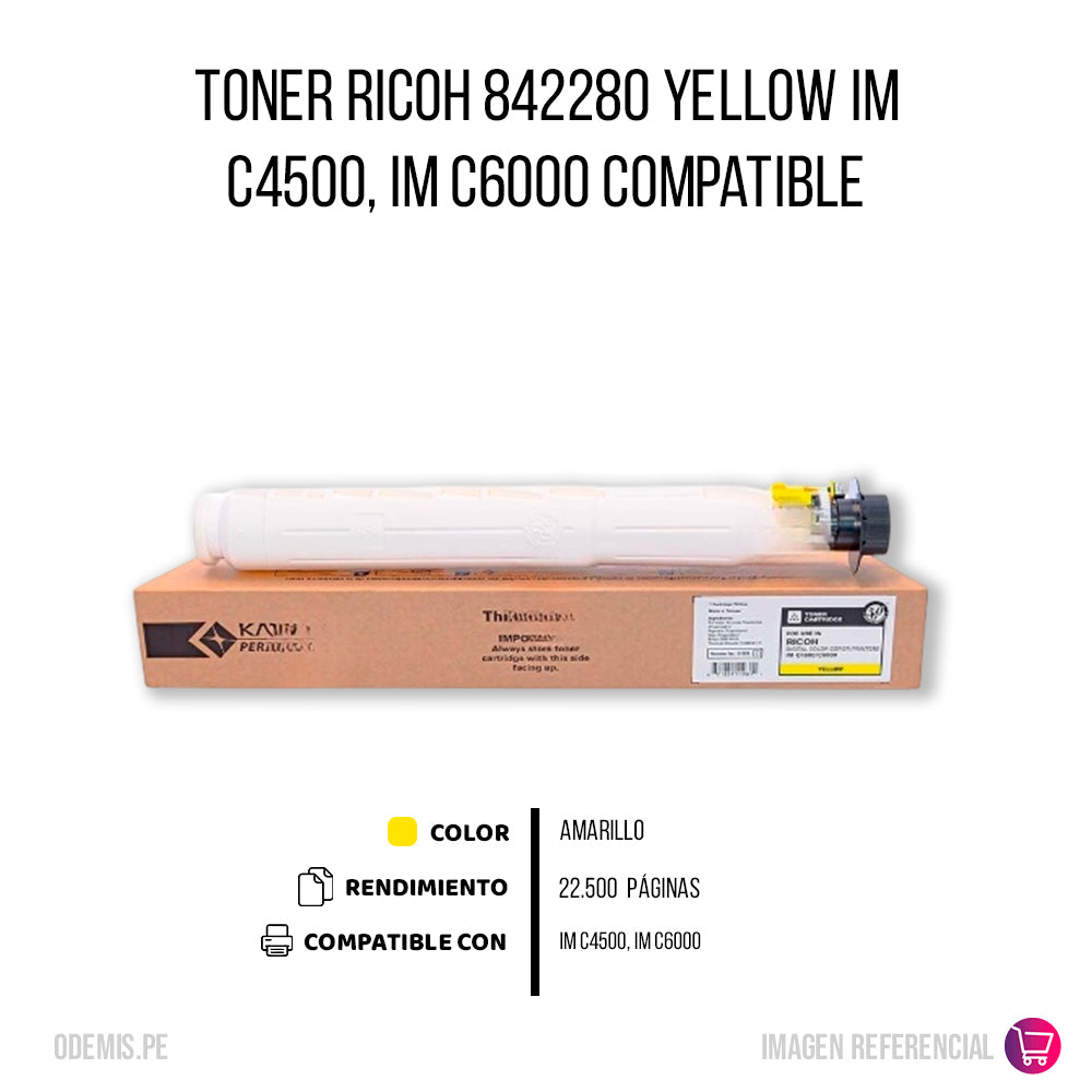 Toner Ricoh 842280 Yellow 437g IM C4500 Compatible