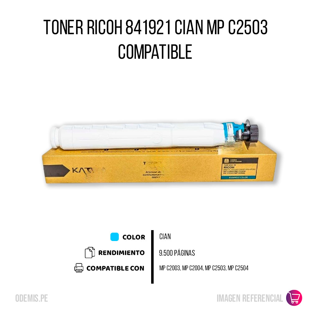 Toner Ricoh 841921 Cian 202g MP C2003. MP C2503 Compatible