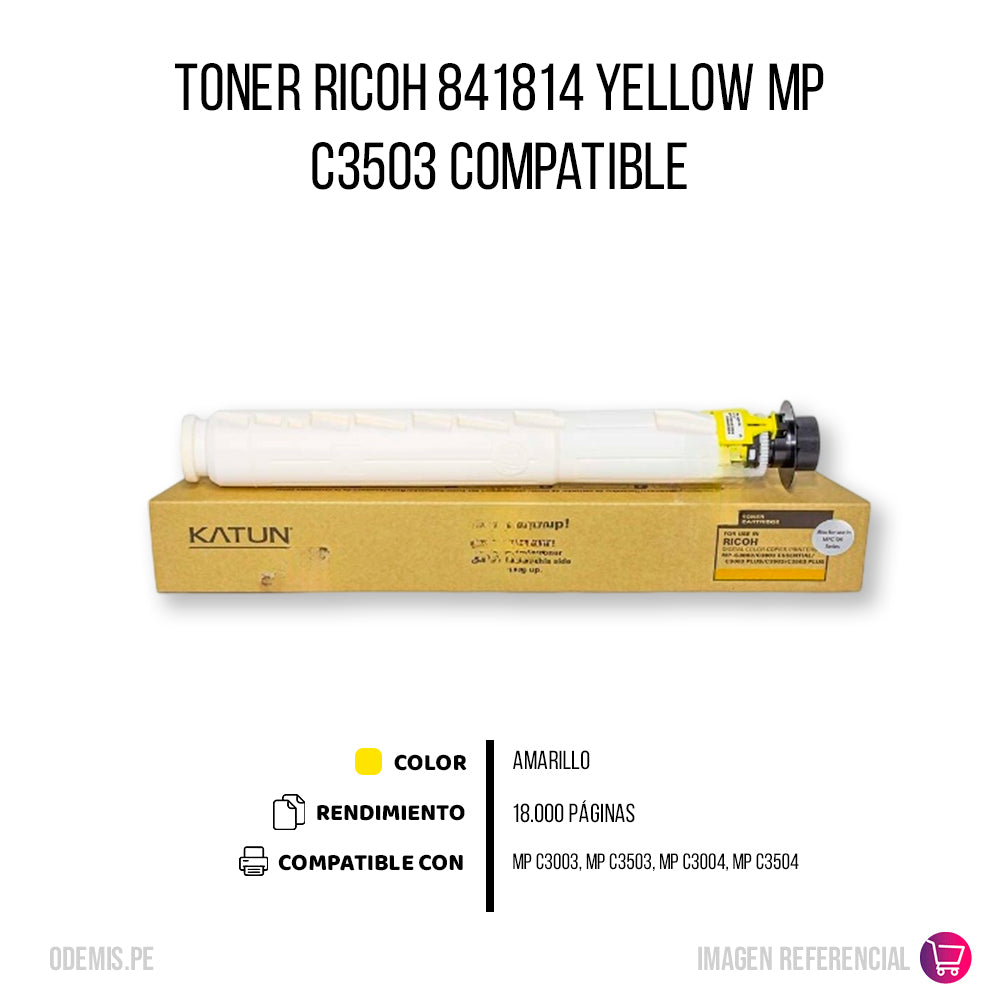 Toner Ricoh 841814 Yellow 359g MP C3003. MP C3503 Compatible