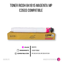 Toner Ricoh 841815 Magenta 374g MP C3003 Compatible