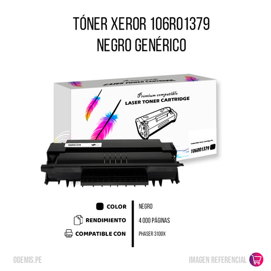 Toner Xerox 106R01379 Negro 4K Pág. 3100 Compatible