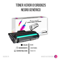 Tóner Xerox 013R00625 Negro 3K Pág. WC 3119 Compatible