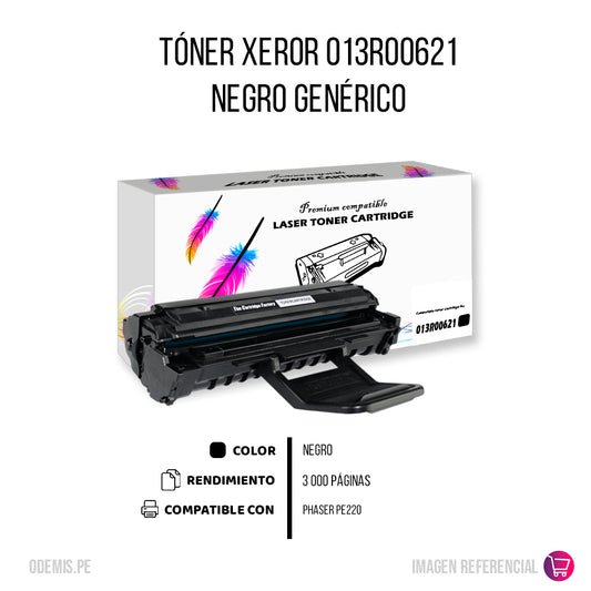 Toner Xerox 013R00621 Negro 3K Pág. WC PE220 Compatible