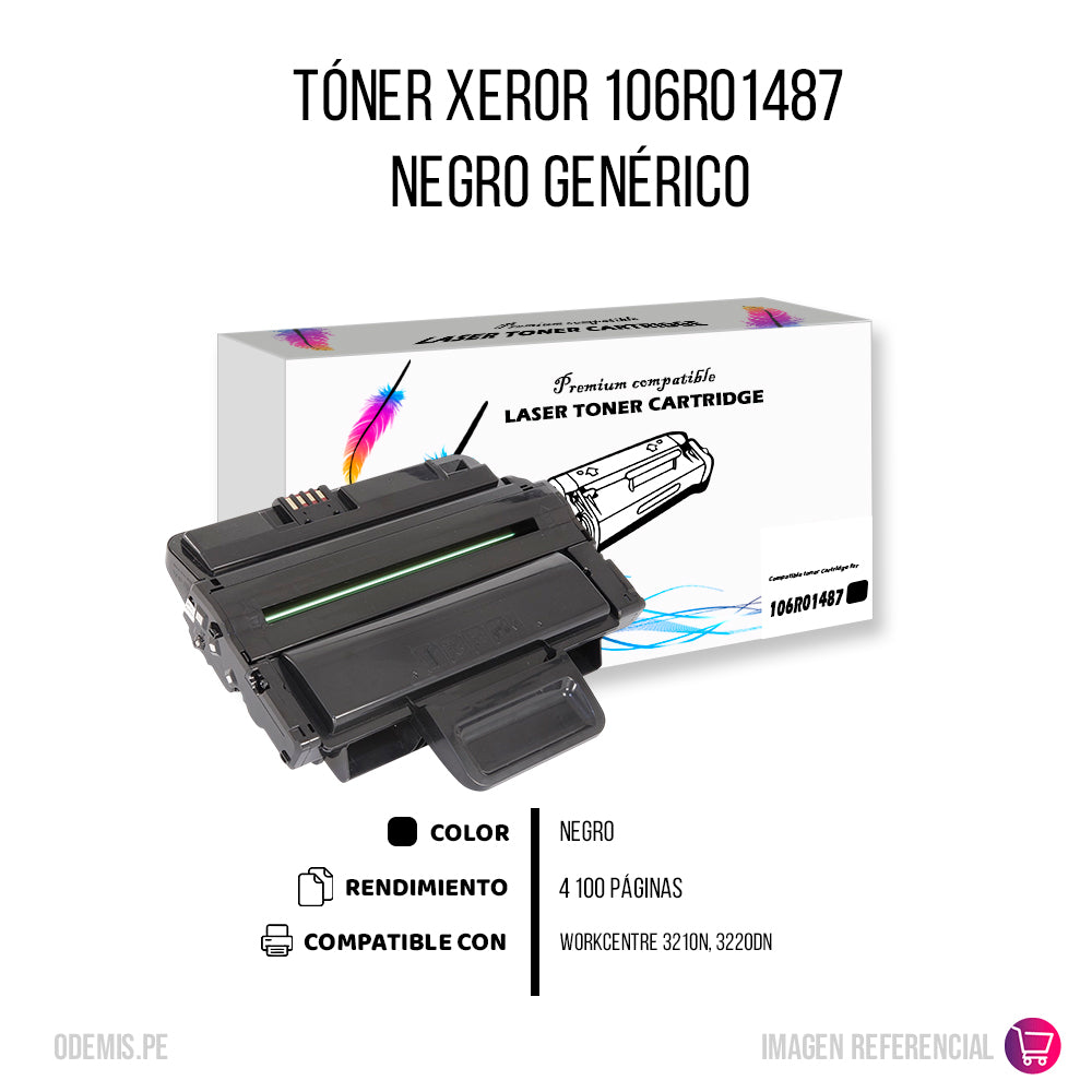 Toner Xerox 106R01487 Negro 4.1K Pág. WC 3220 Compatible