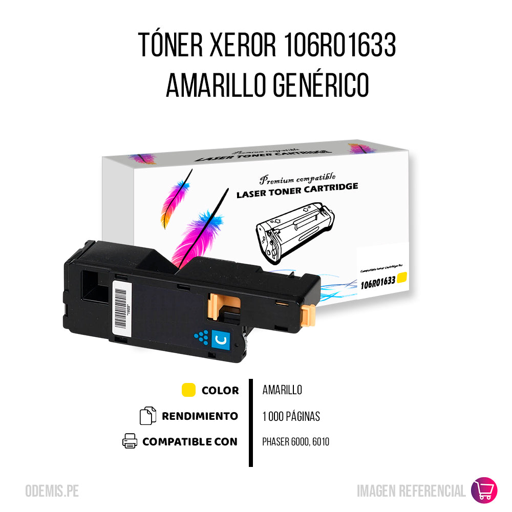 Toner Xerox 106R01633 Yellow 1K Pág. WC 6000 Compatible