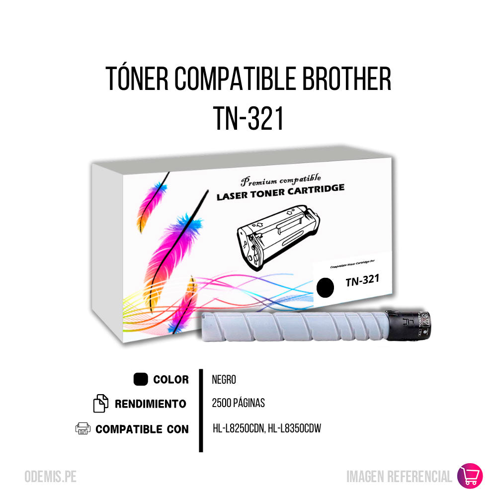 Toner Brother TN-321 Negro 2.5K Pág. HL-L8250CDN Compatible
