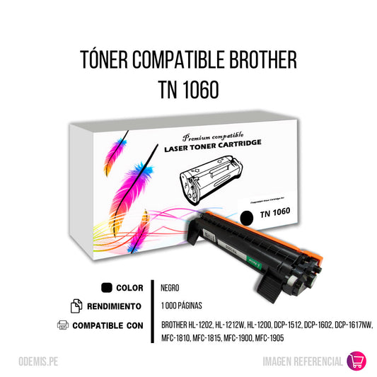 Toner Brother TN 1060 Negro 1K Pág. HL-1112 Compatible