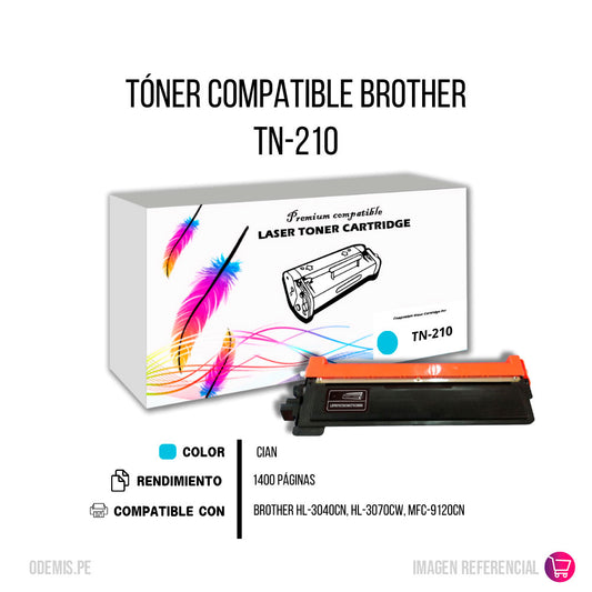 Toner Brother TN-210 Cian 1.4K Pág. HL-3040CN Compatible