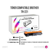 Toner Brother TN-221 Negro 2,5K Pág. DCP-9040CN Compatible