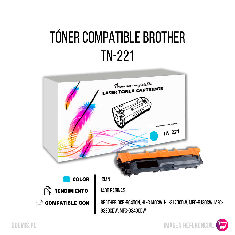 Toner Brother TN-221 Cian 1.4K Pág. Hl-3140Cw Compatible