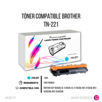 Toner Brother TN-221 Cian 1.4K Pág. Hl-3140Cw Compatible