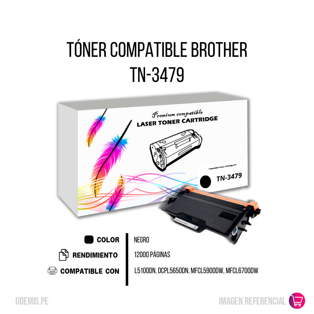 Toner Brother TN-3479 Negro 12K Pág. HL-L5100DN Compatible