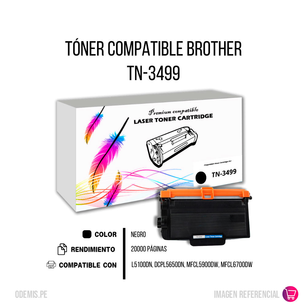 Toner Brother TN-3499 Negro 20K Pág. HL-L6400DW Compatible