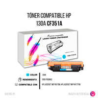 Toner Hp 130A Cyan CF351A 1K Pág. M176N Compatible