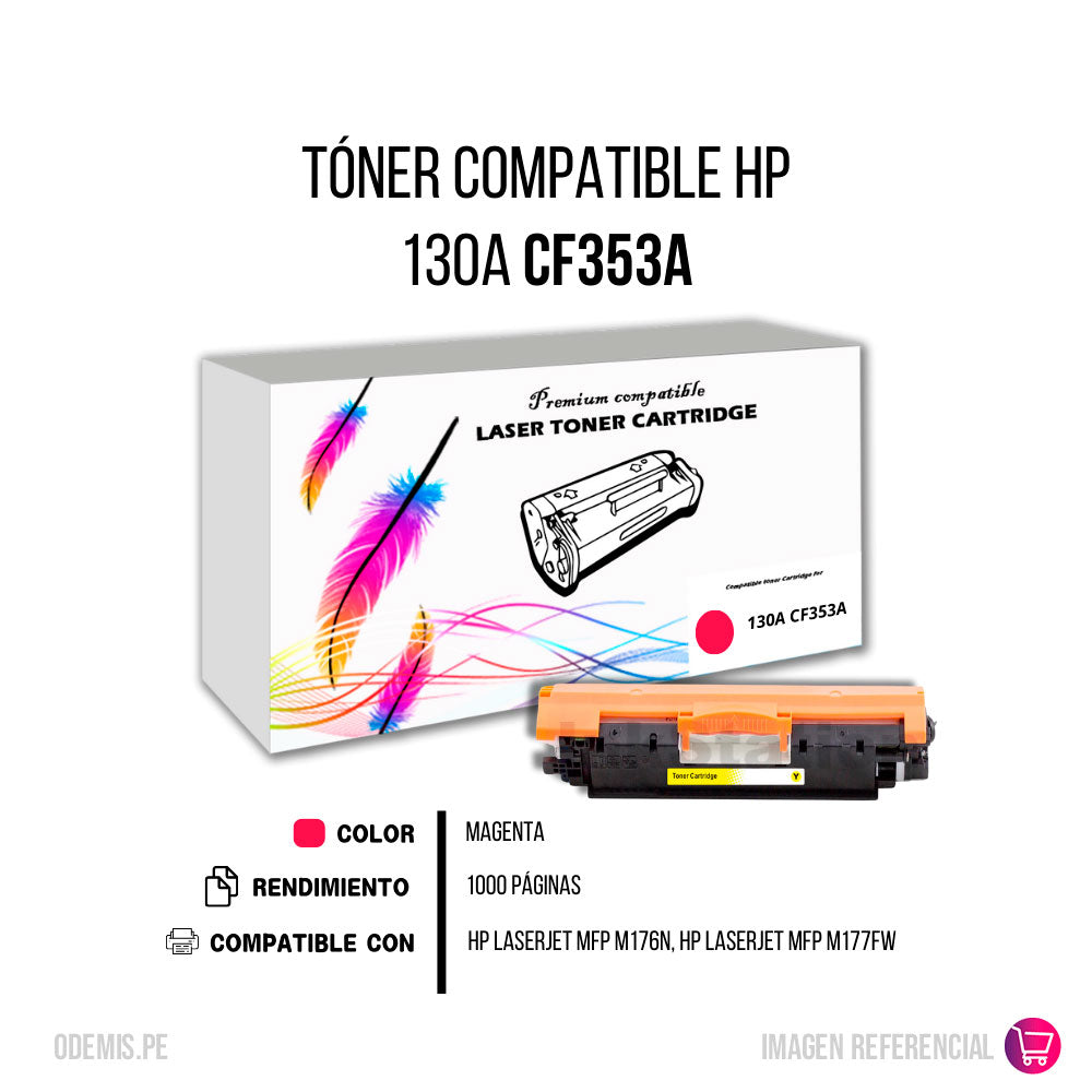 Toner Hp 130A Magenta CF353A 1K Pág. M176 Compatible