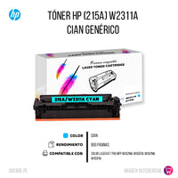 Toner Hp W2311A (215A) Cyan Compatible