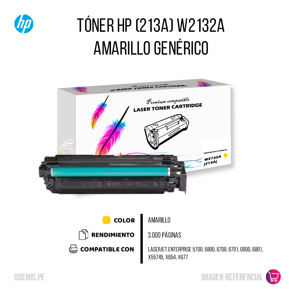 Toner Hp 213A Yellow W2132A 3K Pág. 5700 Compatible